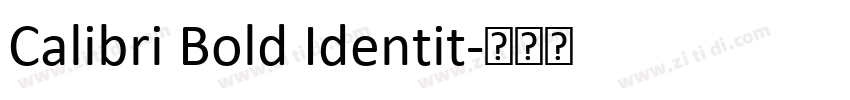 Calibri Bold Identit字体转换